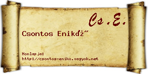 Csontos Enikő névjegykártya